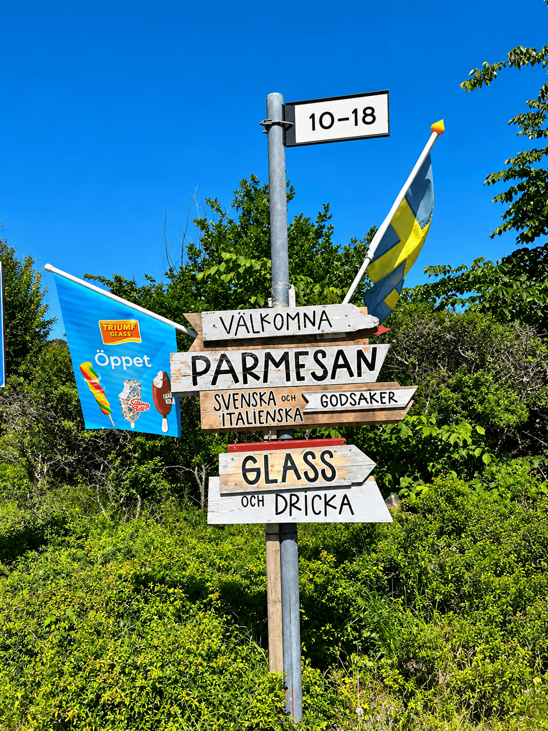 Signs by Anders’s garden